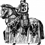 Ilustração dos cavalos da época medieval