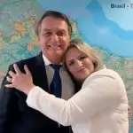 Bolsonaro e Presidente Jair Bolsonaro e presidente do PTB, Graciela Nienov