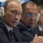 Presidente russo, Vladimir Putin, e ministro das Relações Exteriores da Rússia, Sergei Lavrov