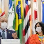 Ministro da Saúde, Marcelo Queiroga, e ministra da Mulher, da Família e dos Direitos Humanos, Damares Alves