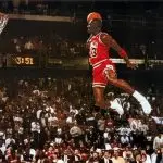Michael Jordan na quadra