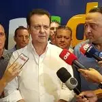 Presidente do PSD, Gilberto Kassab, e prefeito de São José do Campos, Felicio Ramuth
