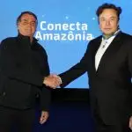 O presidente Jair Bolsonaro e o bilionário Elon Musk, em Porto Feliz - 20/05/2022 | Foto: Reprodução/Twitter