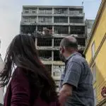 demolição do prédio incendiado