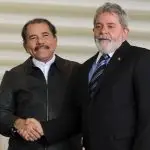 O ditador da Nicarágua, Daniel Ortega e o presidente Lula, durante visita do dirador ao Brasil | Foto: Roosewelt Pinheiro/Agência Brasil