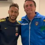 Neymar e Bolsonaro, lado a lado