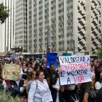 Manifestação do Sindicato dos Enfermeiros do Estado de São Paulo na Avenida Paulista