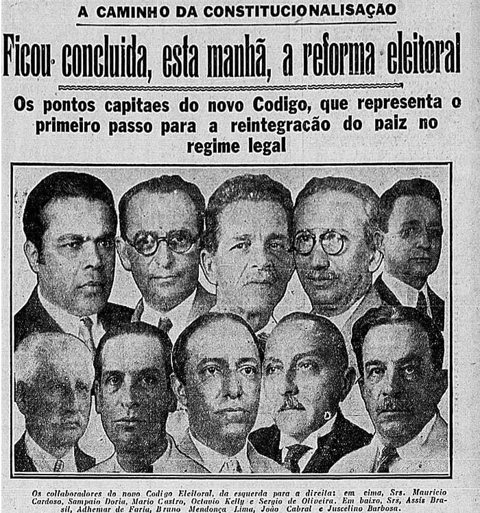 Periódico A Noite anuncia a conclusão dos trabalhos da subcomissão de legislação eleitoral, 23/1/1932
