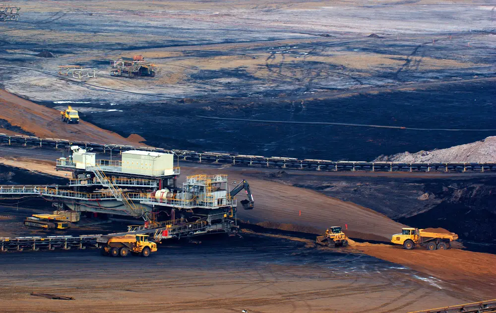 Mineração de carvão em Renânia, Alemanha