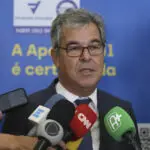 O presidente da ApexBrasil Jorge Viana, fala à imprensa