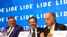 O ex-governador João Doria em companhia de ministros durante fórum promovido por sua empresa: oportunidade de estreitar relacionamento entre empresários e influentes figuras da política e do judiciário | Foto: Reprodução: Twitter/X