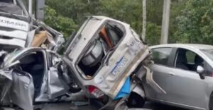 surfista teve carro arrastado por caminhão - br-376 - vídeo