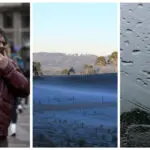previsão do tempo para domingo - frio geada e pancadas de chuva