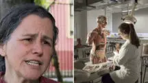 mulher quer doar copo para pesquisa