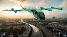 Concepção artística do carro voador da Embraer | Foto: Divulgação/Twitter/@EveAirMobility