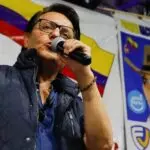 Fernando Villavicencio em discurso.