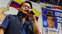 Fernando Villavicencio em discurso.