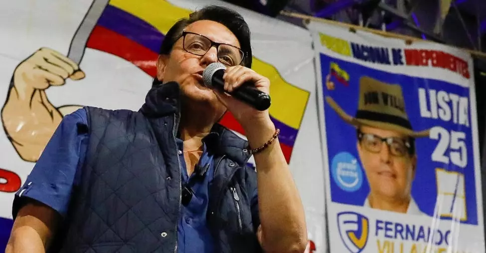 Fernando Villavicencio em discurso.