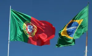 Bandeiras Portugal e Brasil