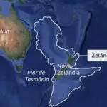 mapa Zelândia continente submerso