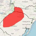 alerta vermelho tempestade Rio Grande do Sul Santa Catarina