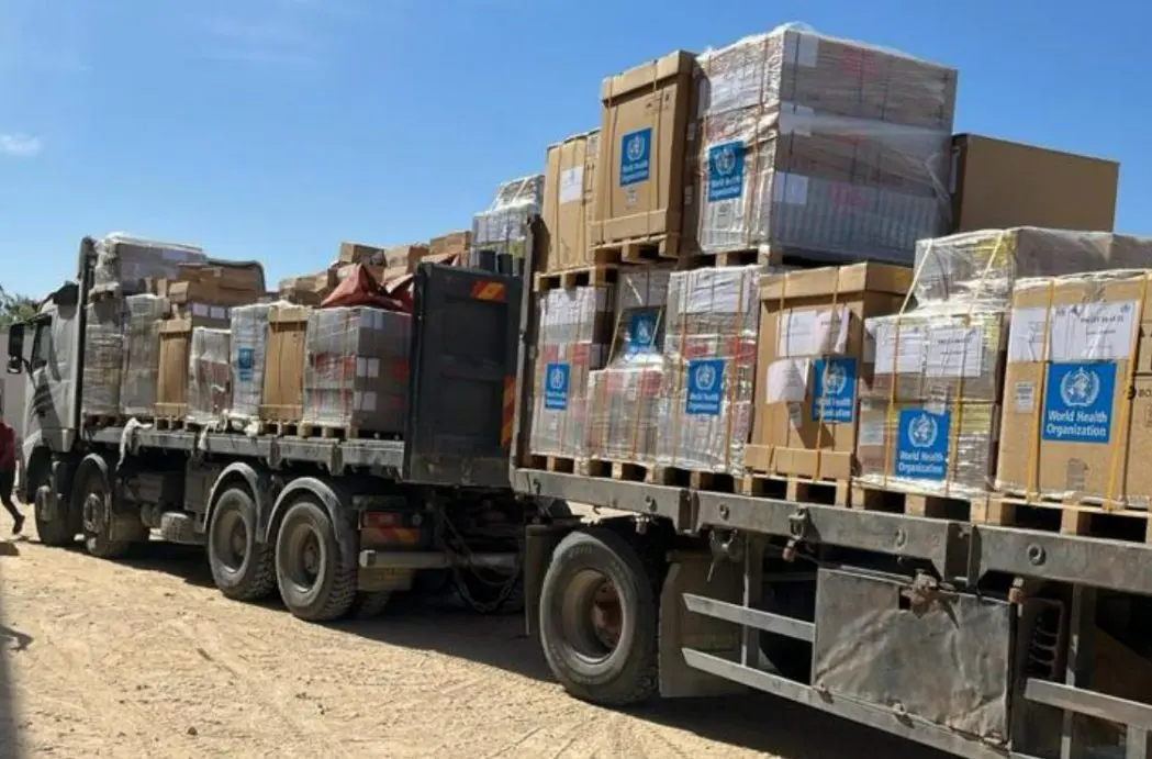 ajuda humanitária - faixa de gaza- caminhões - oms