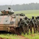Core une Exército Brasileiro e dos EUA