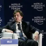 O candidato libertário Javier Milei