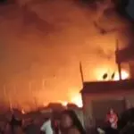 Incêndio depósito