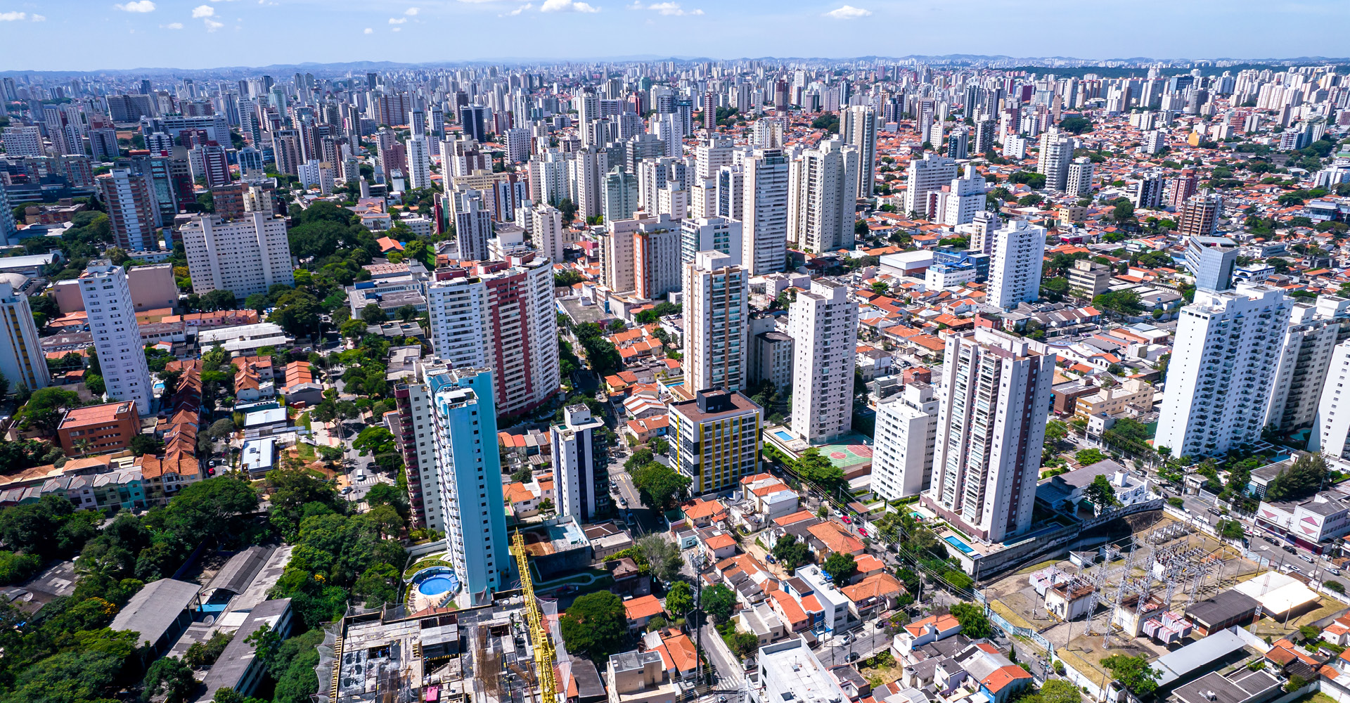 Vista aérea da cidade de São Paulo, no bairro Vila Clementino, Jabaquara | Foto: Shutterstock