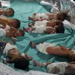 bebês prematuros no Hospital Al-Shifa, em Gaza