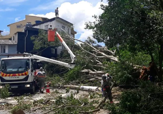 Enel chuvas queda de energia
