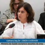 covid vacina obrigatória saúde | A ministra da Saúde, Nísia Trindade, defende a vacina obrigatória contra Covid-19 | Foto: Reprodução/YouTube/Câmara dos Deputados