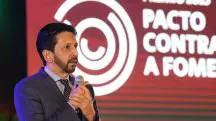 greve SP ricardo nunes prefeito | O prefeito de São Paulo, Ricardo Nunes, participou da cerimônia de entrega do prêmio Pacto contra a Fome, no Memorial da América Latina | Foto Rovena Rosa/Agência Brasil