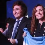 Javier Milei e a vice-presidente eleita Victoria Villarruel