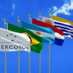 Bandeiras de países da América do Sul e do Mercosul, bloco que engloba países da região