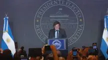 javier milei - presidente eleito da argentina - discurso da vitória