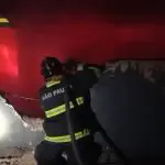 Incêndio | Não há registro de vítimas, mas houve colapso da estrutura da fábrica | Foto: Divulgação/Corpo de Bombeiros