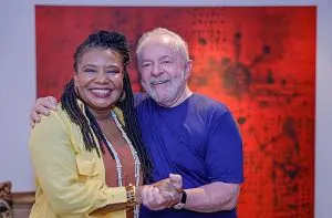 O presidente Lula e a Ministra da Cultura, Margareth Menezes