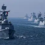 Navios chineses em Taiwan