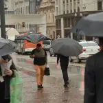 alerta laranja de tempestade em sp - chuva - guarda-chuva - previsão do tempo