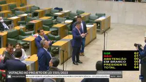 alesp aprova privatização sabesp | O projeto foi aprovado com a ausência da maioria dos deputados contrários | Foto: Reprodução/Alesp