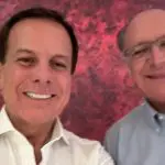 O ex-governador de São Paulo João Doria (esq) e o vice-presidente Geraldo Alckmin (dir), durante jantar em São Paulo - 3/12/2023 | Foto: Reprodução/João Doria/Instagram