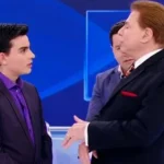 Foto de Dudu Camargo e Silvio Santos