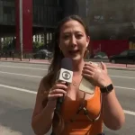Foto de Juliane Massaoka, repórter da TV Globo