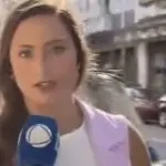 Foto da jornalista Mayara Decothé, da Record Rio