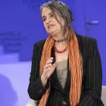 Jojo Mehta, fundadora da ONG "Stop Ecocídio" em Davos