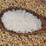Imagem meramente ilustrativa de uma colher de pau com arroz; grão que é tema de artigo sobre intervencionismo estatal