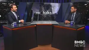 O deputado federal Kim Kataguiri (União- SP) em entrevista ao BM&C Talks