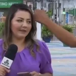 Foto da jornalista Naíne Carvalho, da TV Globo